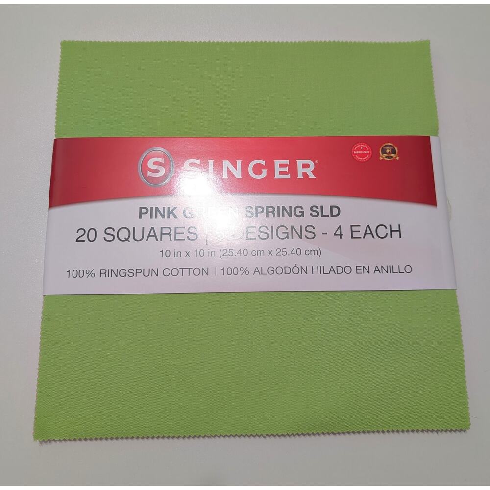 Pink Green Spring Solids Junior Layer Cake by Singer